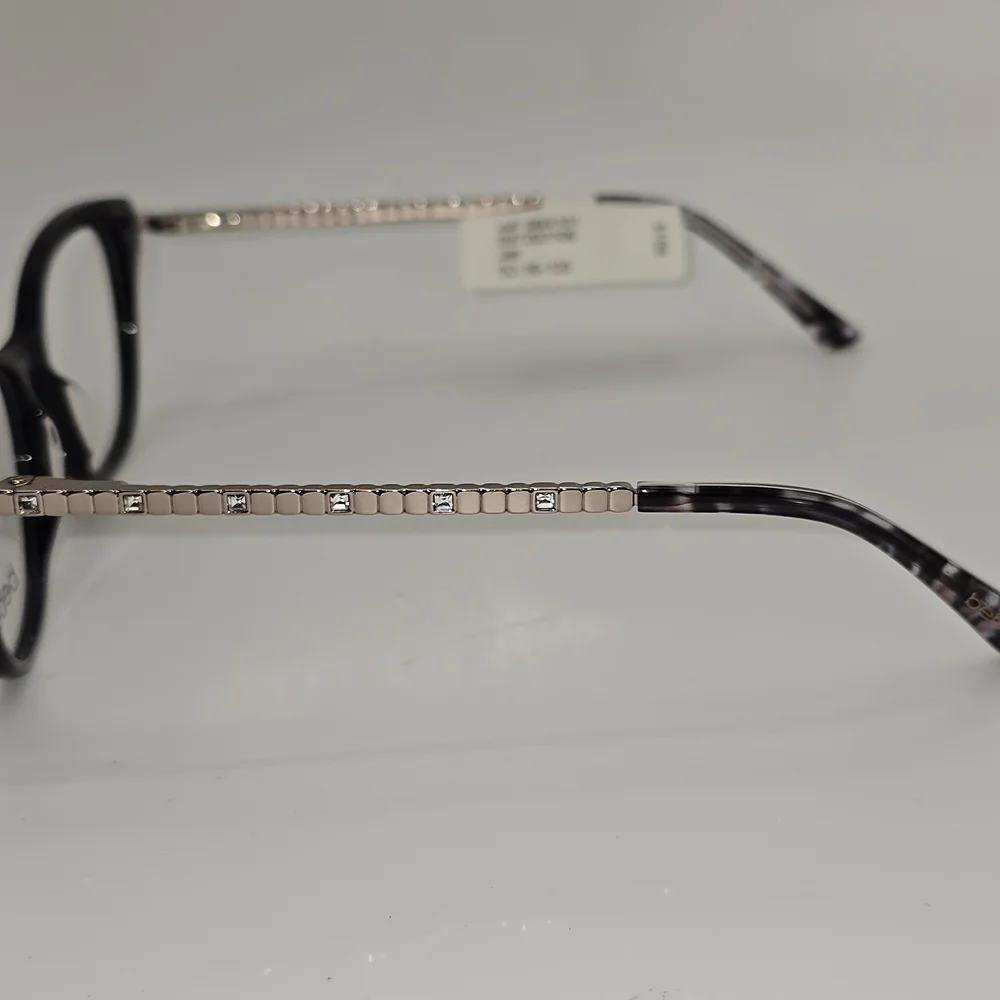 Bebe Eyeglasses Frames BB4181‎ 52-16-135 Jet Black / Gold / Jeweled